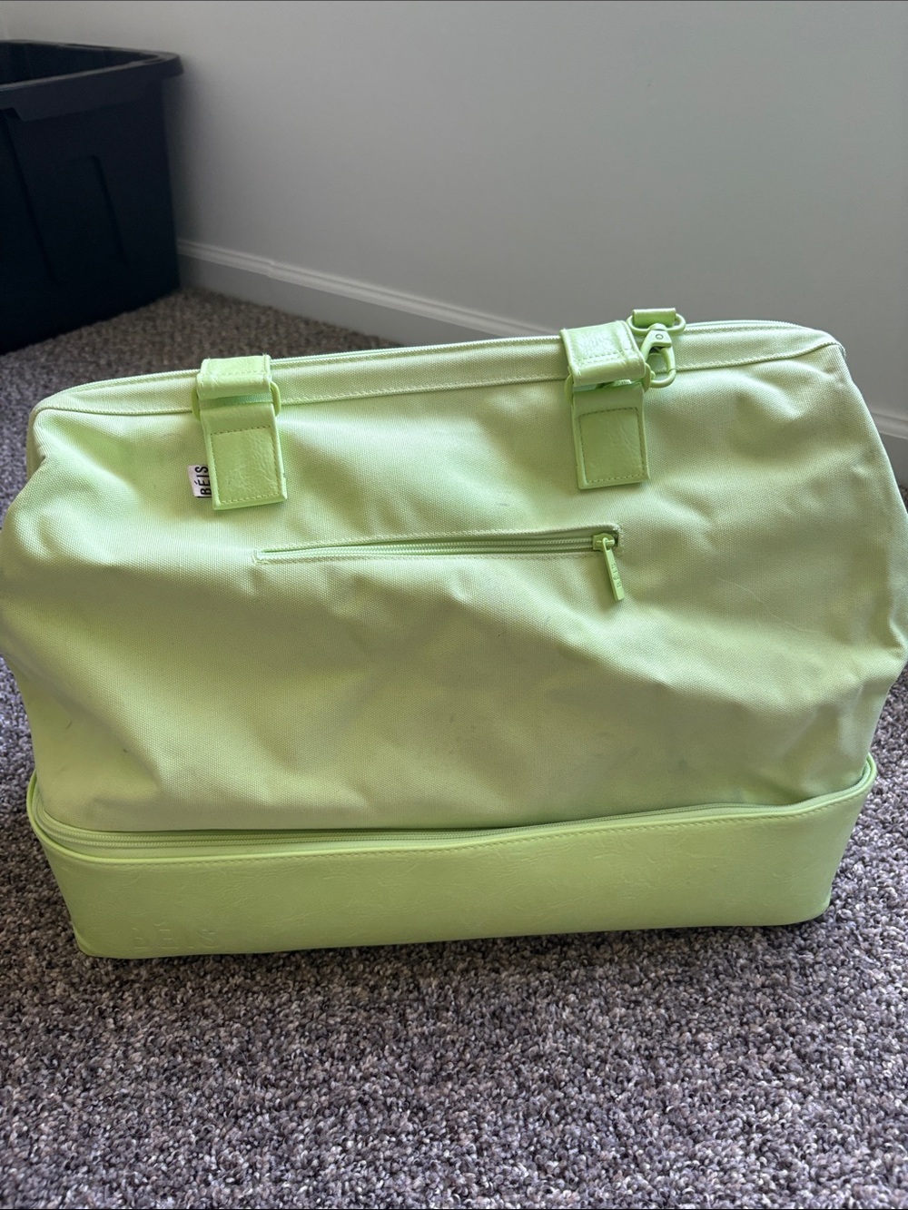 Beis Orginal Weekender Lime Green Travel Duffle Bag